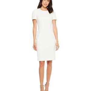 Calvin Klein Elegant White Sheath Dress